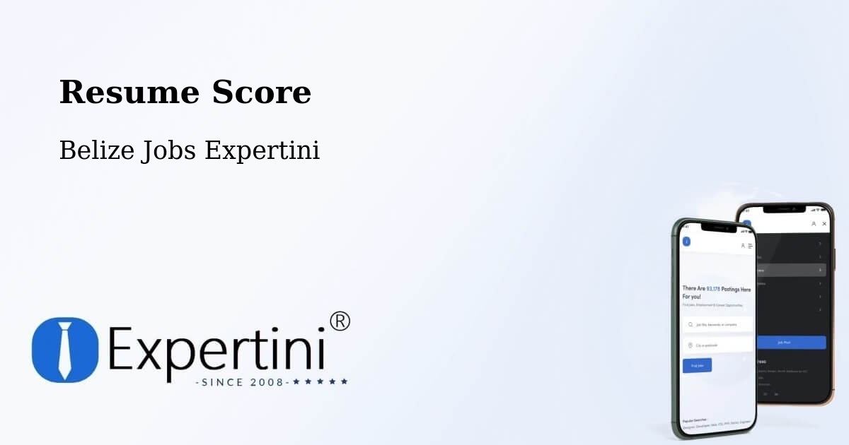Resume Score & Job Description Match Tool – Belize - Belize Jobs Expertini